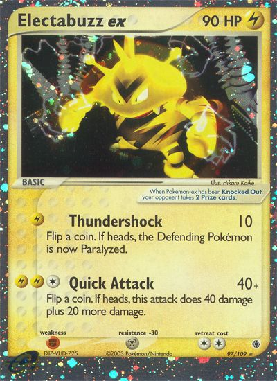 Electabuzz ex 97/109 Rare Holo EX | Ruby & Sapphire | Pokemon Card