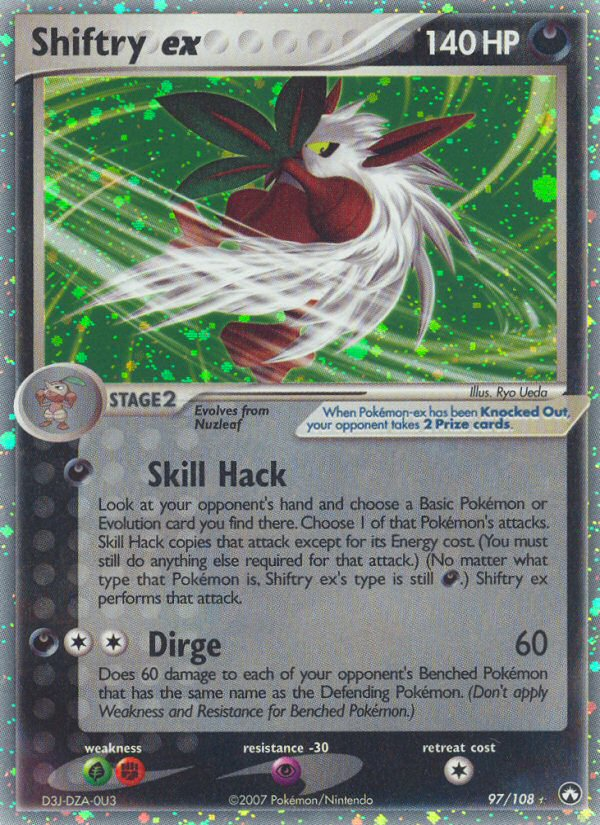 Shiftry ex 97/108 Rare Holo EX | Power Keepers | Pokemon Card