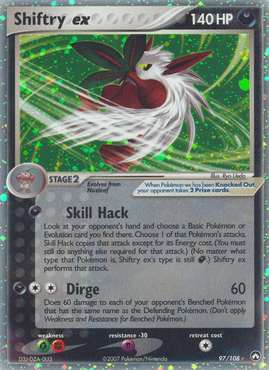 Shiftry ex 97/108 Rare Holo EX | Power Keepers | Pokemon Card