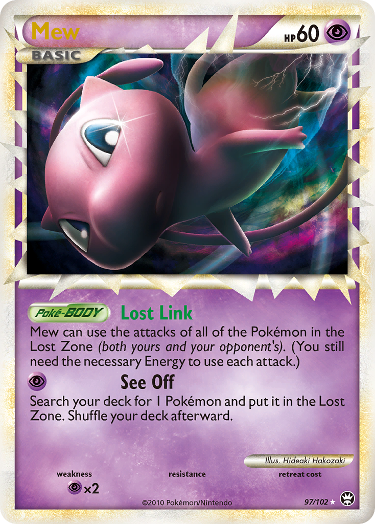 Mew 97/102 Rare Prime | HS—Triumphant | Pokemon Card