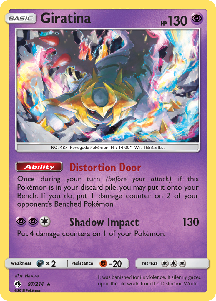 Giratina 97/214 Rare Holo | Lost Thunder | Pokemon Card