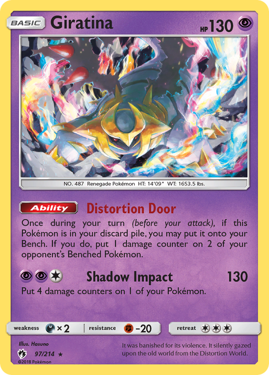 Giratina 97/214 Rare Holo | Lost Thunder | Pokemon Card