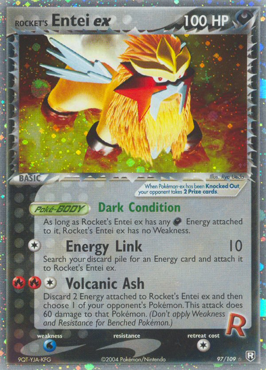 Rocket's Entei ex 97/109 Rare Holo EX | Team Rocket Returns | Pokemon Card