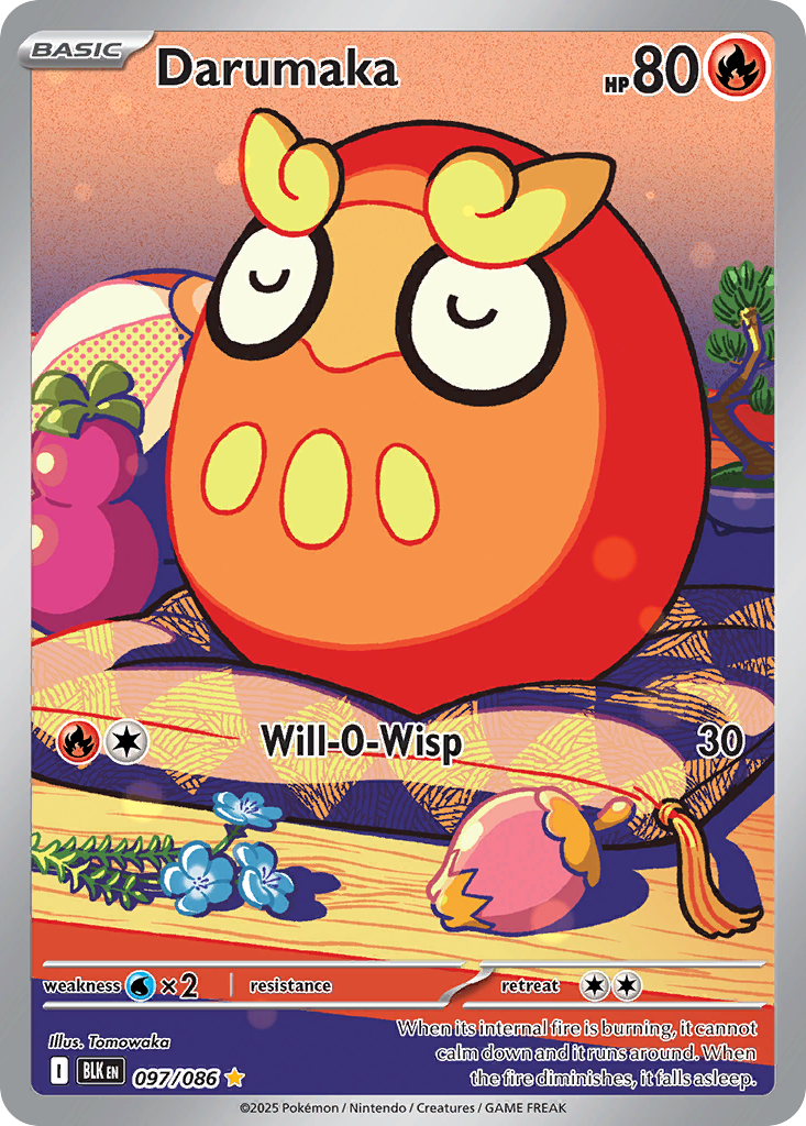 Darumaka 97/86 Illustration Rare | Black Bolt | Pokemon Card