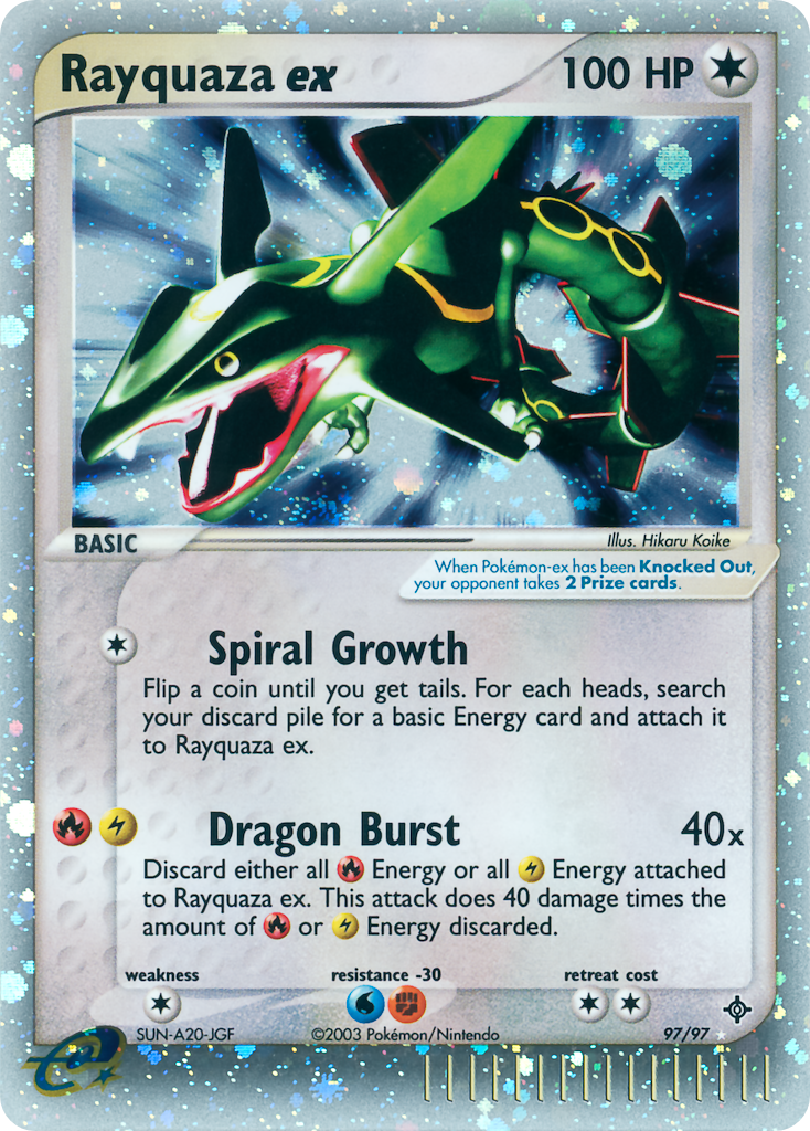 Rayquaza ex 97/97 Rare Holo EX | Dragon | Pokemon Card