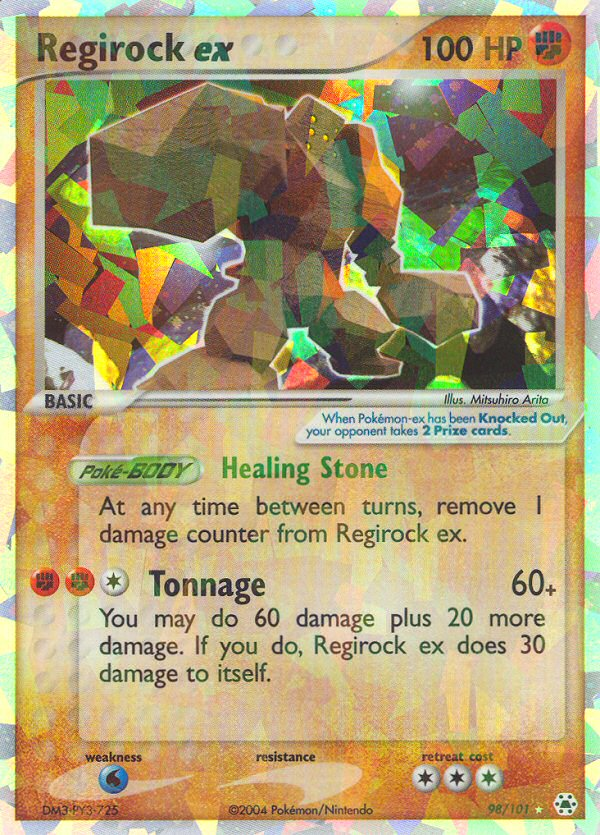 Regirock ex 98/101 Rare Holo EX | Hidden Legends | Pokemon Card