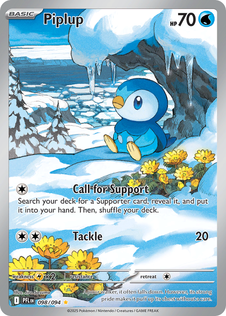 Piplup 98/94 Illustration Rare | Phantasmal Flames | Pokemon Card