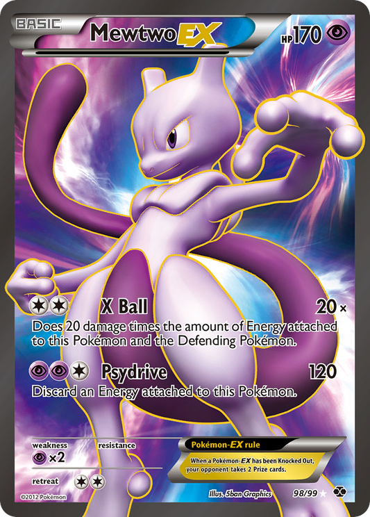 Mewtwo-EX 98/99 Rare Ultra | Next Destinies | Pokemon Card