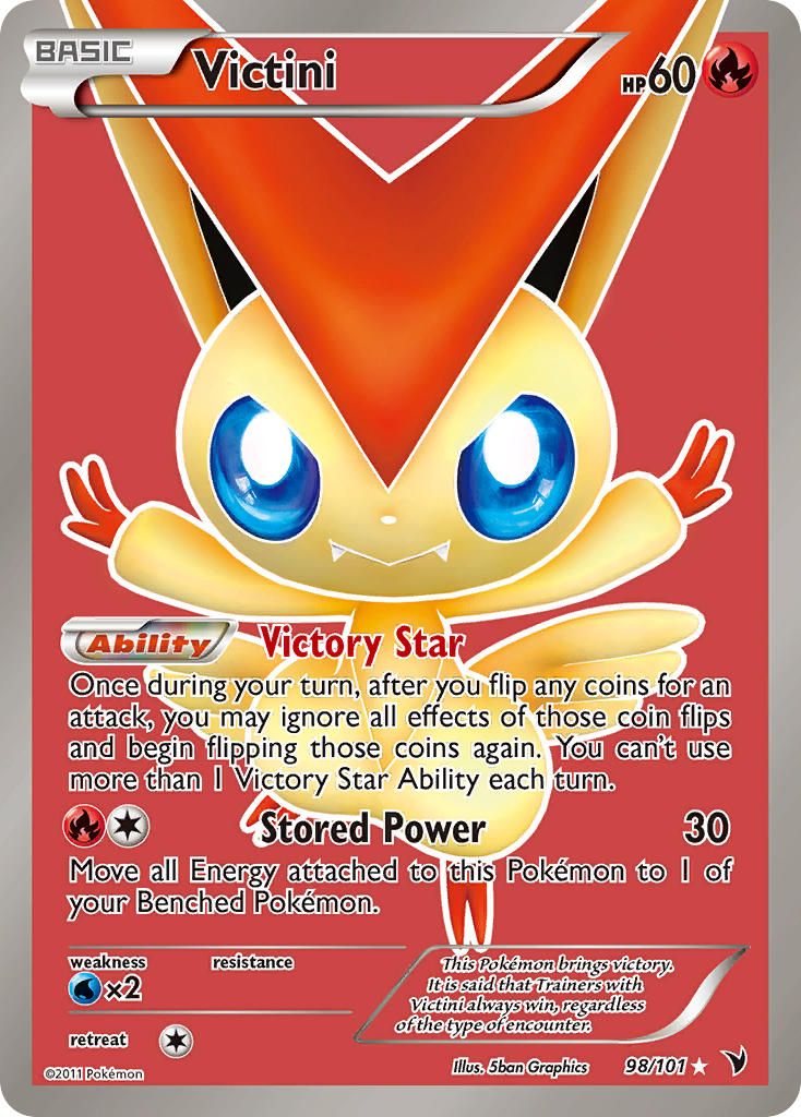 Victini 98/101 Rare Ultra | Noble Victories | Pokemon Card
