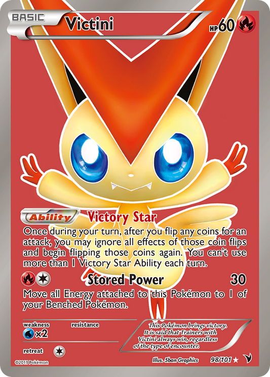 Victini 98/101 Rare Ultra | Noble Victories | Pokemon Card