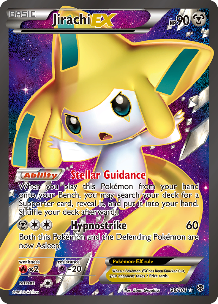 Jirachi-EX 98/101 Rare Ultra | Plasma Blast | Pokemon Card