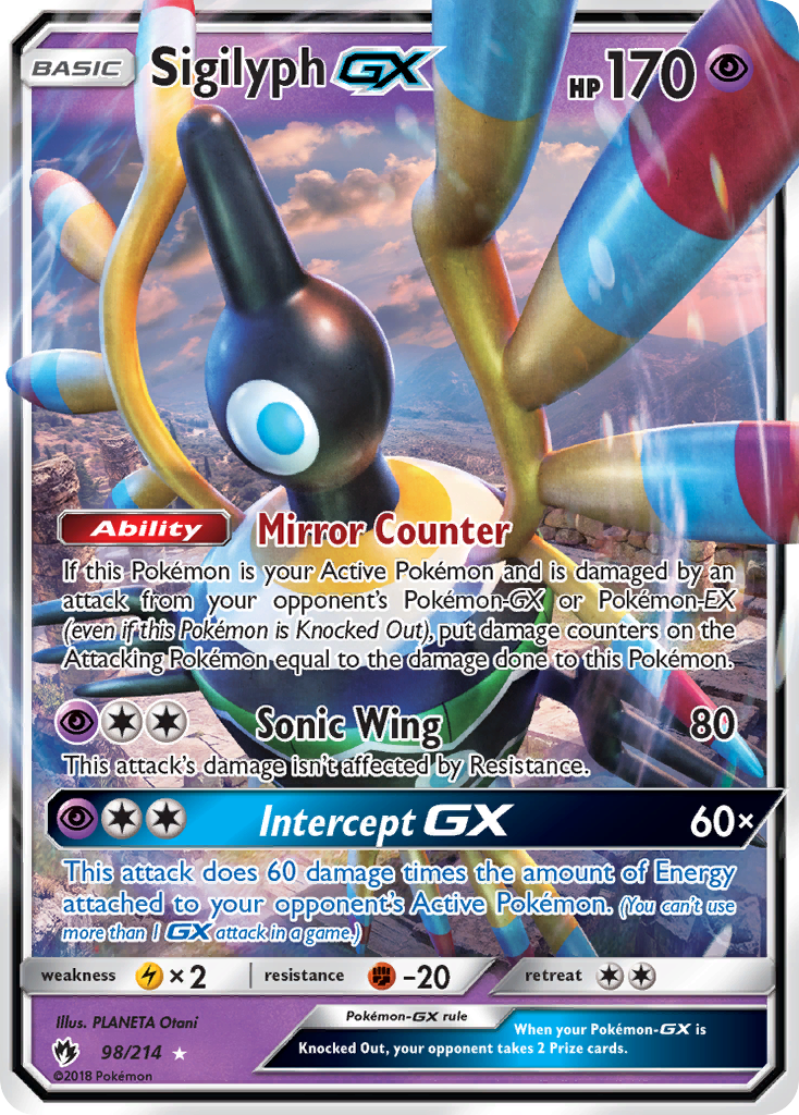 Sigilyph-GX 98/214 Rare Holo GX | Lost Thunder | Pokemon Card