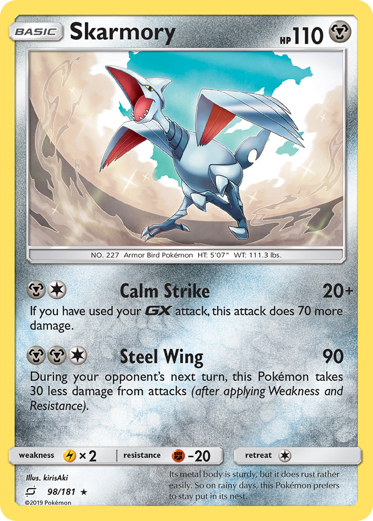 Skarmory 98/181 Rare | Team Up | Pokemon Card