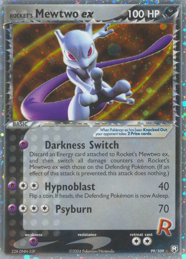 Rocket's Mewtwo ex 99/109 Rare Holo EX | Team Rocket Returns | Pokemon Card