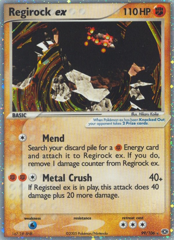 Regirock ex 99/106 Rare Holo EX | Emerald | Pokemon Card