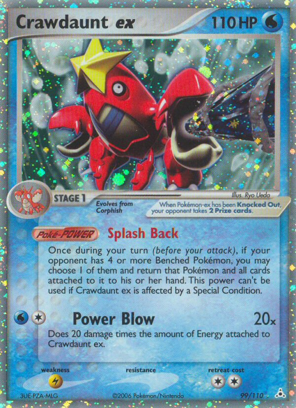 Crawdaunt ex 99/110 Rare Holo EX | Holon Phantoms | Pokemon Card