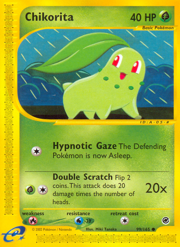 Chikorita 99/165 Common | Expedition Base Set | Pokemon Card