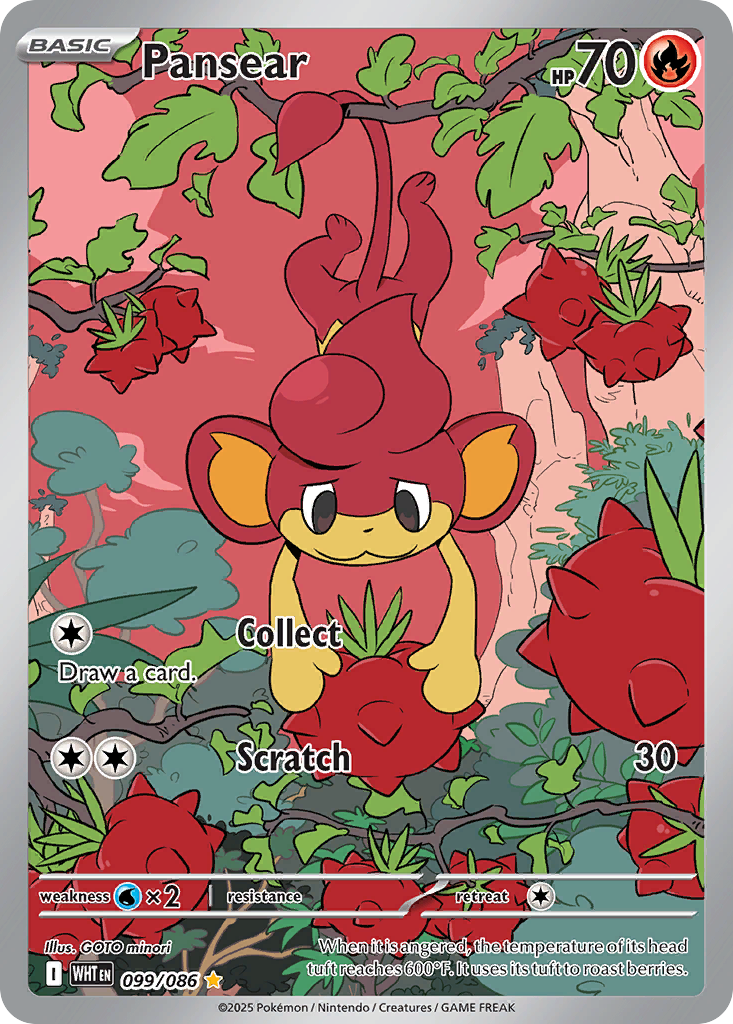Pansear 99/86 Illustration Rare | White Flare | Pokemon Card