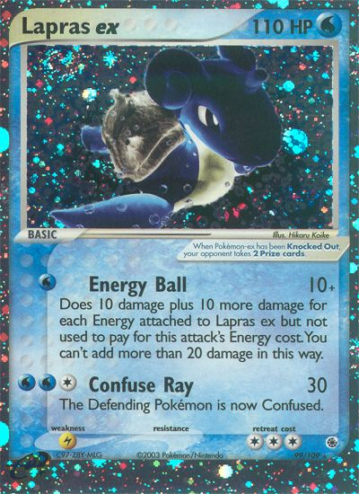 Lapras ex 99/109 Rare Holo EX | Ruby & Sapphire | Pokemon Card