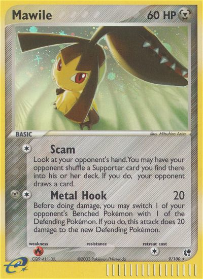 Mawile 9/100 Rare Holo | Sandstorm | Pokemon Card