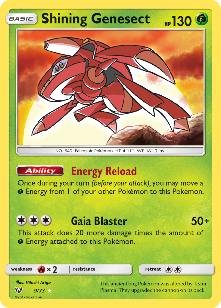 Shining Genesect 9/73 Rare Shining | Shining Legends | Pokemon Card