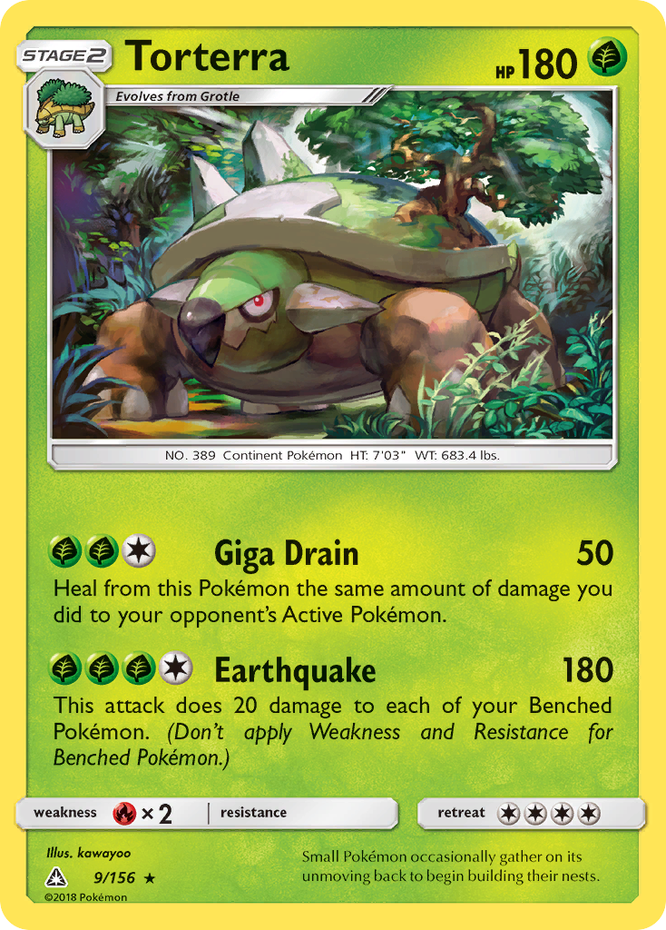 Torterra 9/156 Rare Holo | Ultra Prism | Pokemon Card