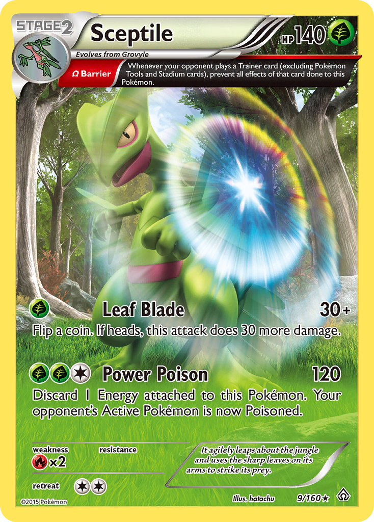 Sceptile 9/160 Rare Holo | Primal Clash | Pokemon Card