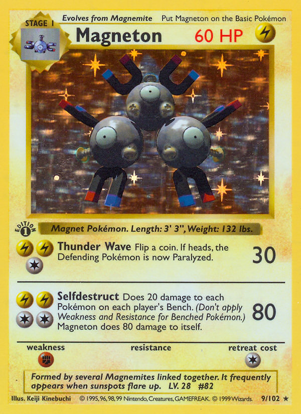 Magneton 9/102 Rare Holo | Base | Pokemon Card