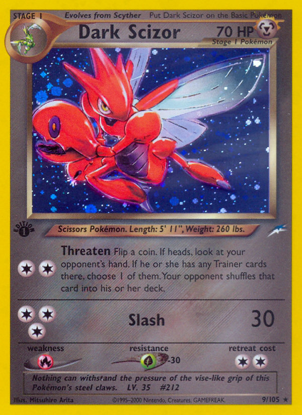 Dark Scizor 9/105 Rare Holo | Neo Destiny | Pokemon Card