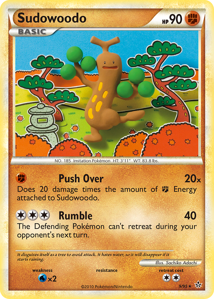 Sudowoodo 9/95 Rare Holo | HS—Unleashed | Pokemon Card