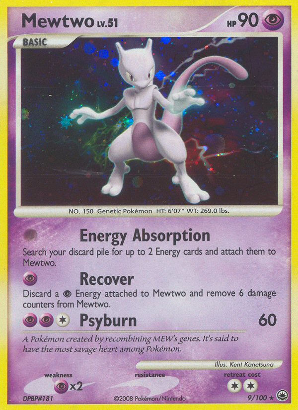 Mewtwo 9/100 Rare Holo | Majestic Dawn | Pokemon Card