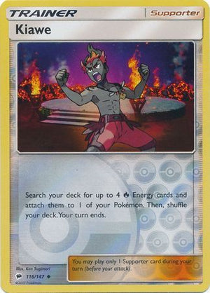 Kiawe 116/147 Reverse Holo | Burning Shadows | Pokemon Card