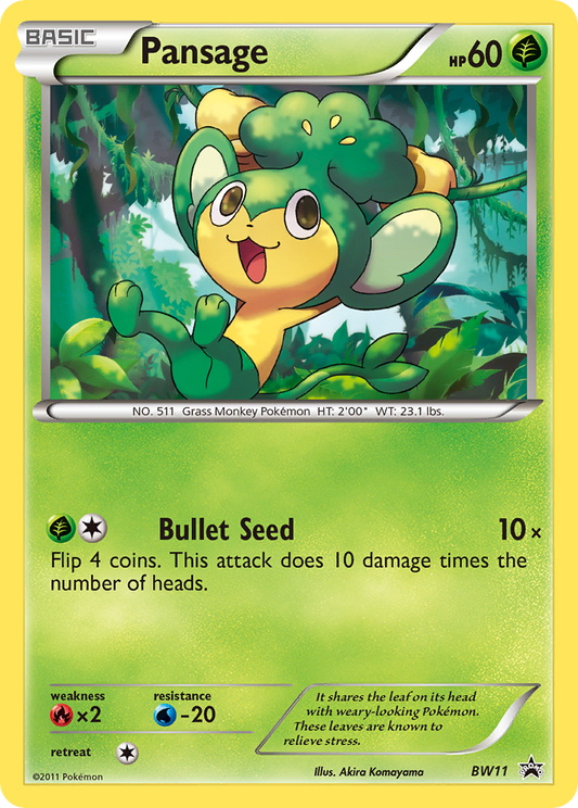 Pansage BW11/101 Promo | BW Black Star Promos | Pokemon Card