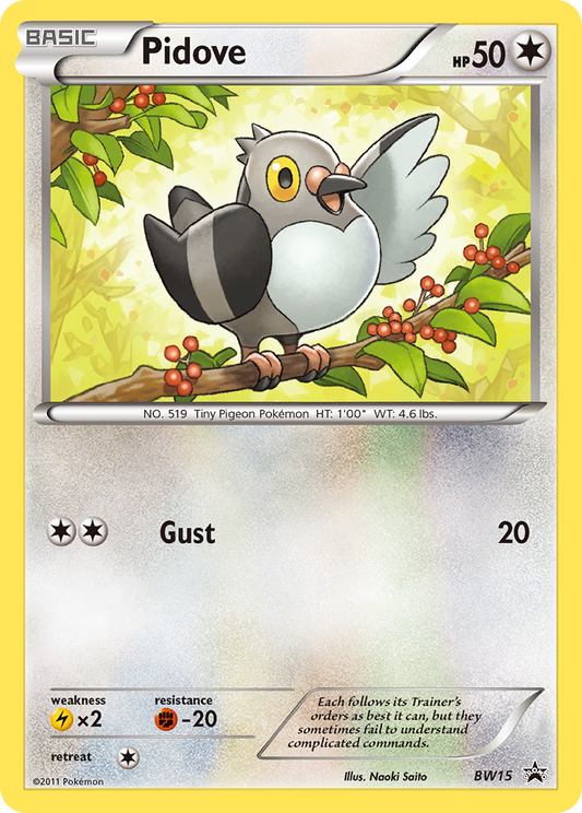 Pidove BW15/101 Promo | BW Black Star Promos | Pokemon Card