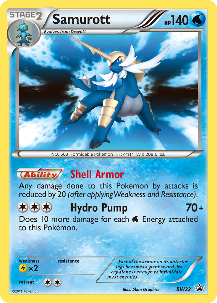 Samurott BW22/101 Promo | BW Black Star Promos | Pokemon Card