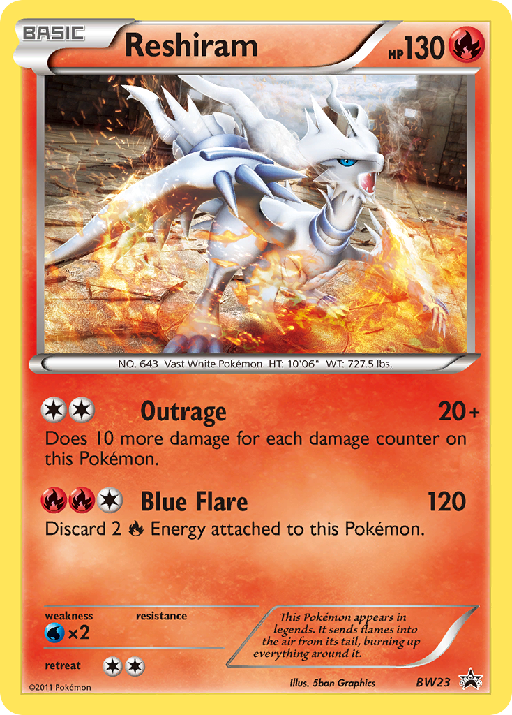 Reshiram BW23/101 Promo | BW Black Star Promos | Pokemon Card