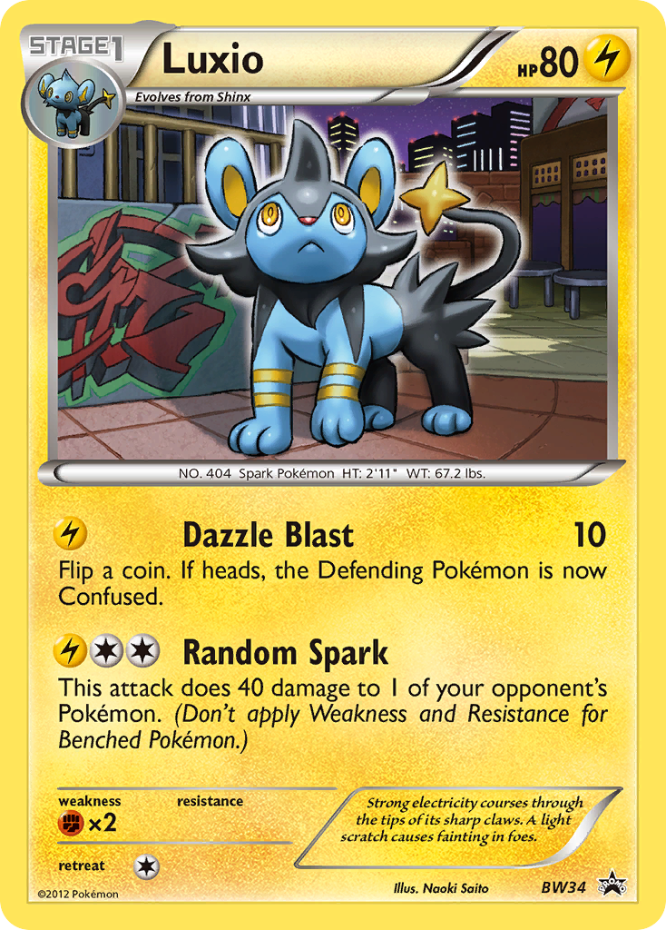 Luxio BW34/101 Promo | BW Black Star Promos | Pokemon Card