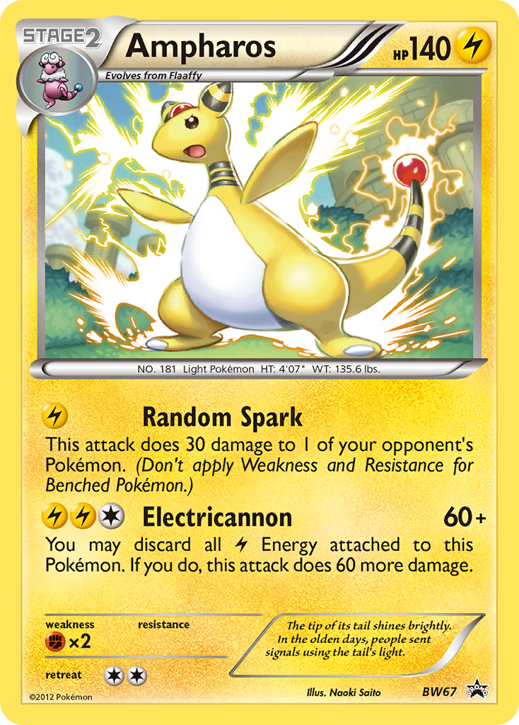 Ampharos BW67/101 Promo | BW Black Star Promos | Pokemon Card