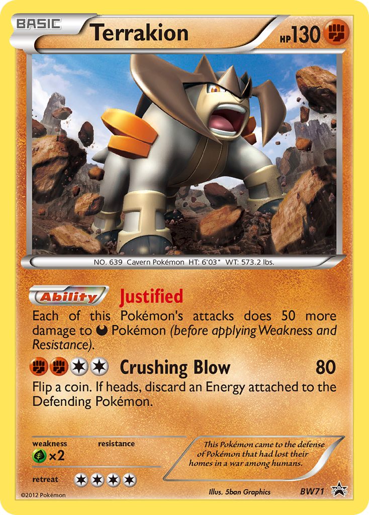 Terrakion BW71/101 Promo | BW Black Star Promos | Pokemon Card