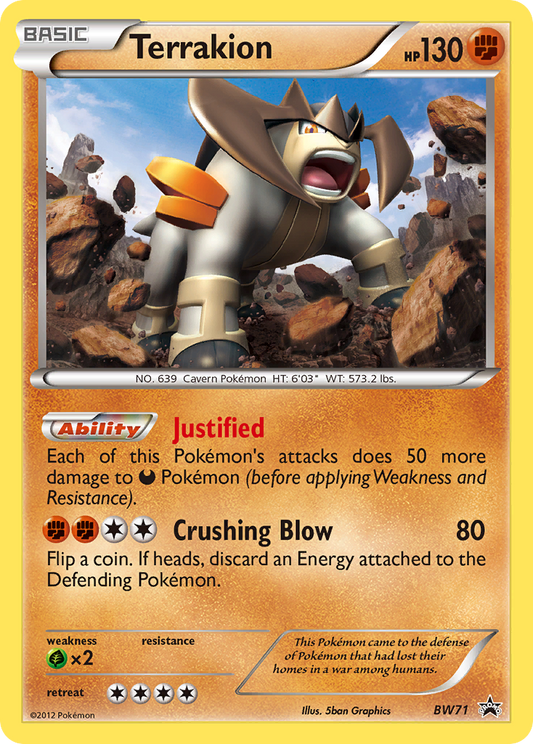 Terrakion BW71/101 Promo | BW Black Star Promos | Pokemon Card