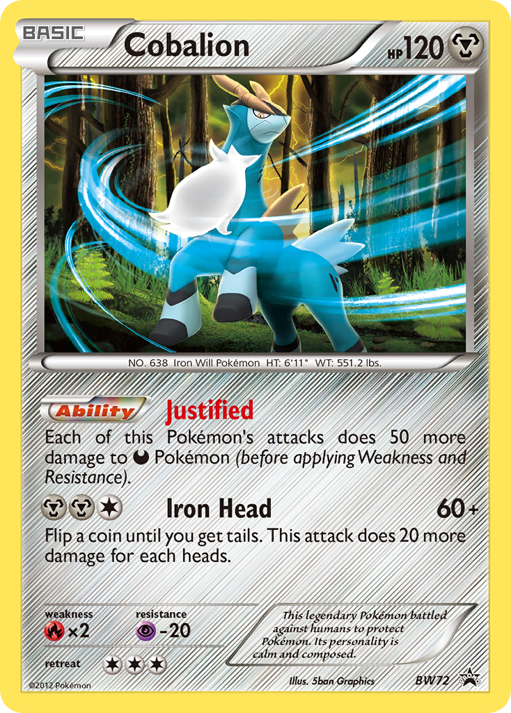 Cobalion BW72/101 Promo | BW Black Star Promos | Pokemon Card
