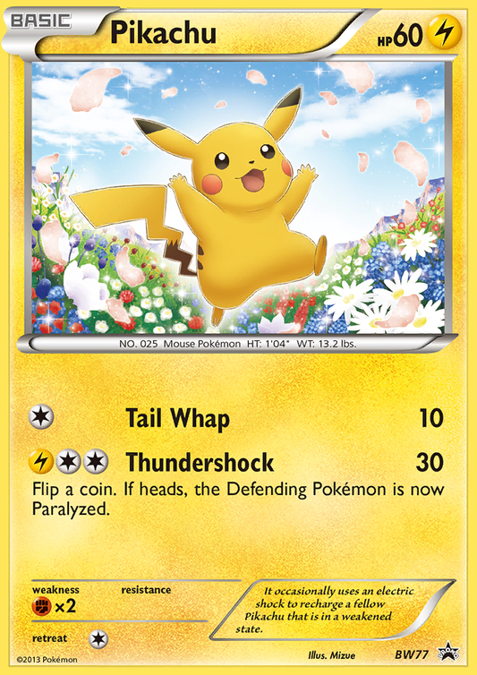 Pikachu BW77/101 Promo | BW Black Star Promos | Pokemon Card