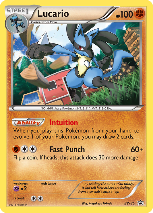 Lucario BW85/101 Promo | BW Black Star Promos | Pokemon Card