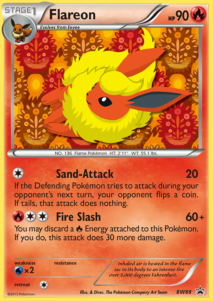 Flareon BW88/101 Promo | BW Black Star Promos | Pokemon Card