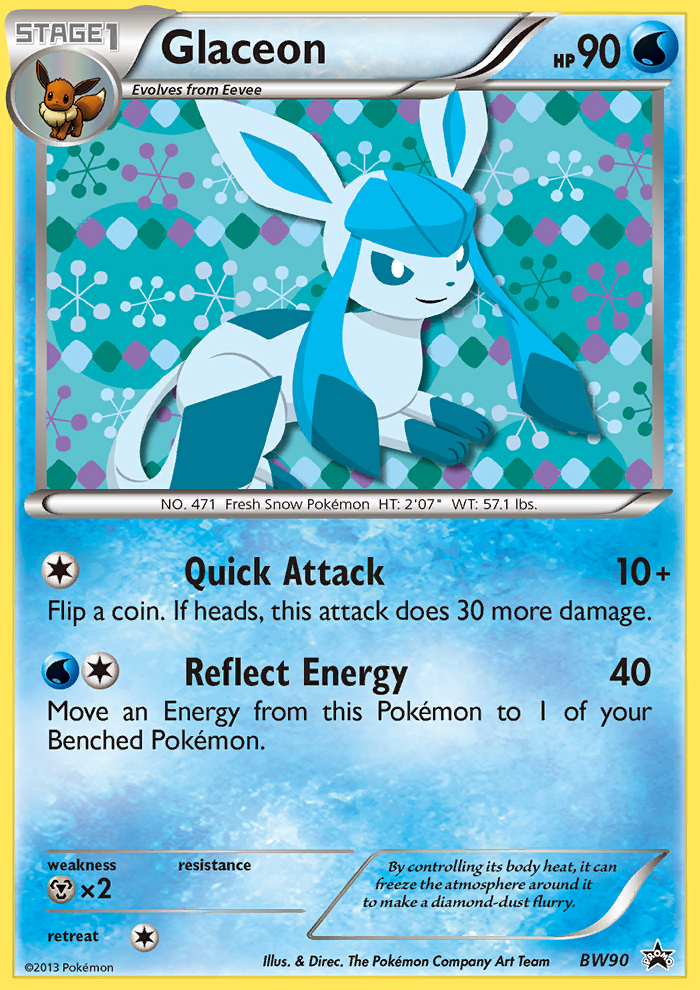 Glaceon BW90/101 Promo | BW Black Star Promos | Pokemon Card