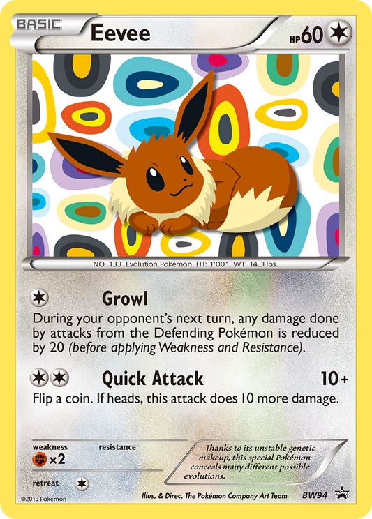 Eevee BW94/101 Promo | BW Black Star Promos | Pokemon Card