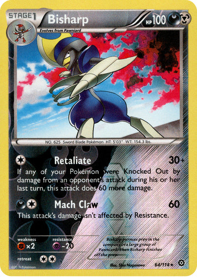 Bisharp 64/114 Reverse Holo | Steam Siege | Pokemon Card