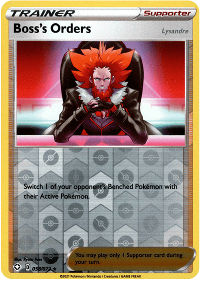 Boss's Orders 58/72 Reverse Holo | Shining Fates | Pokemon Card