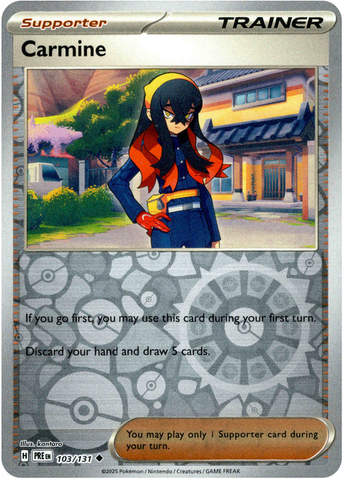 Carmine 103/131 Reverse Holo | Prismatic Evolutions | Pokemon Card