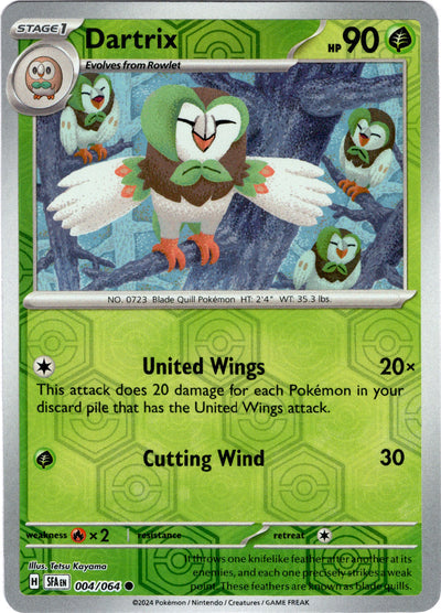 Dartrix 4/64 Reverse Holo | Shrouded Fable | Pokemon Card